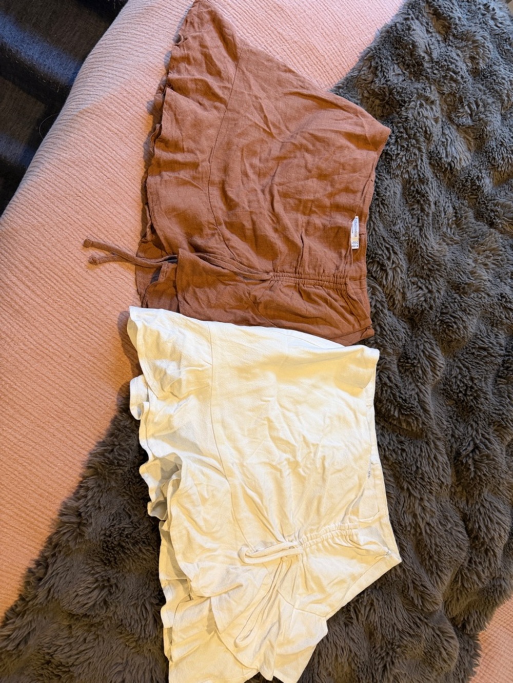 Stradivarius Rust Brown & white skort set (2)